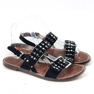 SAM EDELMAN Glade Studded Suede Slingback Sandals
